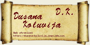 Dušana Koluvija vizit kartica
